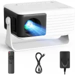Kaasaskantav mini projektor 1080P Full HD HDMI USB valge