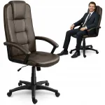 Ergonoomiline kontoritool, p&ouml;&ouml;rleva mehhanismiga, tumepruun