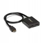 4K HDMI jagaja, 2 porti, USB toide ja integreeritud HDMI kaabel