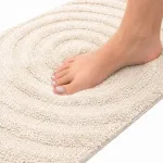 Vannitoavaip 60x100 cm ECRU CIRCLE, 100% puuvill