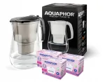 Vee filtreerimise kann AQUAPHOR ONYX must 3 MAXFOR+ MG+ magneesiumkassettidega