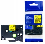 Iseliimuv lint BROTHER TZe-FX661, kollane, 36 mm, paindlik