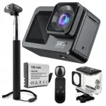 Spordikaamera 5K UHD 60FPS WiFi, USB-C, kaugjuhtimispuldiga ja stabilisaatoriga