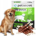 Koerte maius Twister pardilihaga 500 g, Pet Secret, hammastele, lihamaitseline