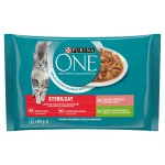 M&auml;rg kassitoit Purina One STERILCAT l&otilde;he ja kalkuniga, 4 x 85 g