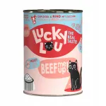 M&auml;rg kassitoit Lucky Lou Lifestage linnuliha ja veiselihaga, 400 g