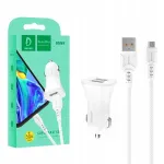 Denmen autolaadija USB-C kaabliga, 3100 mA