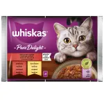 WHISKAS Pure Delight niiske kassitoit želatiinist t&uuml;kkidega, 4x85 g
