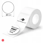 Isetermilised valged ringikujulised kleepsud Niimbot D101, 20x20 mm