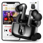 Traadita k&otilde;rvaklapid ANC, Bluetooth 5.3, mustad, laadimiskarbiga