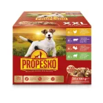 Koerasn&auml;kid Propesko kanaliha, veiseliha, kalkuni ja lambalihaga, 24 x 100 g