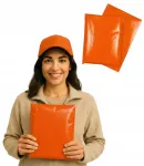 Kiirpakendi &uuml;mbrikud, 450x550 mm, oranžid, 0,06 mm, 25 tk