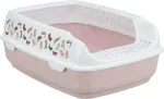 Kassitualett Trixie Delio purple raamiga, valge, 38x20x50 cm, mustriga