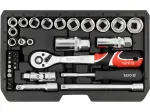 T&ouml;&ouml;riistakomplekt 1/4", 3/8", 34 tk YATO YT-38700