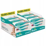 Niisked Pampers Sensitive n&auml;tsud, 2 x 12 x 80 tk