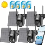 V&auml;line p&auml;ikeseenergia kaamera GSM 3G/4G LTE SIM-kaardiga, 2K 3MP, p&ouml;&ouml;ratav, IP65, 4 tk