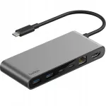 Belkin 8-in-1 USB-C hub arvutile, 10 Gb, RJ45 2,5Gb, SD, USB-A, HDMI 4K