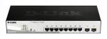 D-Link DGS-1210-10P v&otilde;rgul&uuml;liti, 8 PoE GE porti, 2 SFP