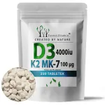 Toidulisand VITAMIIN D3 4000 IU K2 MK-7 100 MCG FOREST VITAMIN