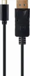 USB-C kaabel DisplayPorti, 2 m, must, Gembird (A-CM-DPM-01)