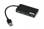 USB jagaja IBOX IUH3F56, 4 pesa, must
