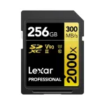 Lexar 256GB 2000x Professional SDXC UHS-II U3 V90 SD kaart