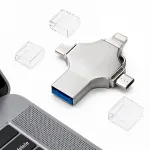4-&uuml;hes USB m&auml;lupulk 256 GB, USB-A, USB-C, Micro USB, OTG, nutitelefonile