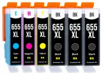 Tindikassetid HP 3525, 4615, 4625, 5525, 6520, 6525, 6 tk, 655XL