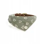 Koera bandana krae s&uuml;damekujude mustriga, suurus S, 25&ndash;31 cm