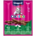 Vitakraft Cat Stick mini kasside maiused pardiliha ja j&auml;neselihaga, 3 tk