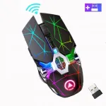 Juhtmevaba hiir SLIM, laaditav, RGB-taustvalgus, vaikne, USB 2.4 GHz