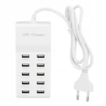 USB laadija 10 pesaga, 5V, kiire, telefonidele