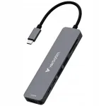 Verbatim adapter, HDMI, 2x USB-C, 2x USB-A, SD, alumiinium