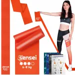 2 m pikkune kummist treeningriba, 6&ndash;8 kg vastupanu