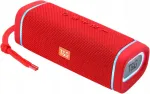 Traadita k&otilde;lar T&G TG375 bassiga, raadio, Bluetooth, LED-valgustus, mikrofon, punane