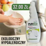 PURECO 100% hipoallergeenne ja &ouml;koloogiline n&otilde;udepesuvahend, ilma triipude ja liigsete vahudeta