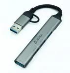 USB jagaja Accura, 4 porti: 1x USB 3.0, 3x USB 2.0, USB-A/USB-C