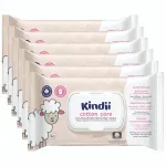 Laste Kindii Cotton Care salvr&auml;tikud, 60 tk, 6 pakki