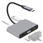 USB-C multifunktsionaalne HUB: HDMI 4K/30Hz, VGA, USB 3.0 5Gbps, 3,5 mm helipistik, PD laadimine
