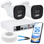 Kodu j&auml;relevalvekomplekt Dahua 2 v&auml;liskaamerat PoE IP 4Mpx DUAL LIGHT