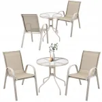 Aiam&ouml;&ouml;bli komplekt GARDEN FURNITURE, liivav&auml;rvi toolid ja laud, r&otilde;dule v&otilde;i terrassile