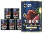 Koerakonservid BERRY LINE metssiga, vasikaliha ja marjadega, John Dog, 6 x 400 g