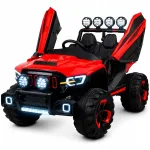 Laste elektriauto 4x4 maastur puldiga, LED tuledega, 4x100