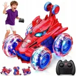 Puldiga juhitav punane RC auto TWISTER ACROBAT USB laadimisega