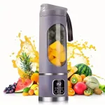 450 ml USB-C lillat v&auml;rvi juhtmevaba kruasi-kujuline blender