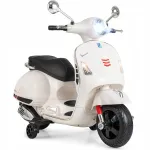 Laste elektriline t&otilde;ukeratas Vespa, valge, akuga