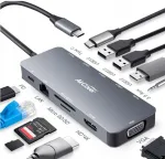USB-C jaotur 11-in-1 koos 4K HDMI-ga
