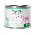 Concept for Life Vet Hypoallergenic m&auml;rg kassitoit hobuselihaga, 6 x 200 g
