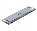Unitek UHub15+ USB-C jaam, 4K HDMI, DP, USB, RJ-45, SD, PD 100W, KVM