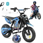 Laste elektriline mini motokrossi mootorratas, 500 W, suured rattad, Bluetoothiga, 5&ndash;14-aastastele lastele